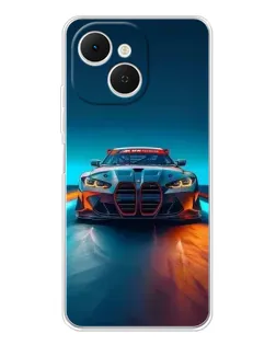Чехол для TECNO Spark 40C с картинкой «BMW — огни неона»