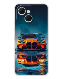 Чехол для TECNO Spark 40C с картинкой «BMW — золотая эмблема»