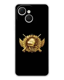 Чехол для TECNO Spark 40C с картинкой «PUBG — оранжевый градиент»