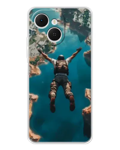 Чехол для TECNO Spark 40C с картинкой «PUBG — свободное падение» Чехол для TECNO Spark 40C с картинкой «PUBG — свободное падение»