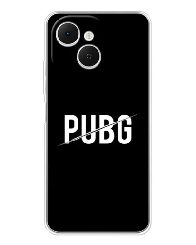Чехол для TECNO Spark 40C с картинкой «PUBG — белый логотип» Чехол для TECNO Spark 40C с картинкой «PUBG — белый логотип»