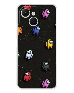 Чехол для TECNO Spark 40C с картинкой «Космический паттерн Among Us»