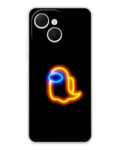 Чехол для TECNO Spark 40C с картинкой «Among Us неоновое сияние»