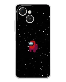 Чехол для TECNO Spark 40C с картинкой «Красный Among Us»