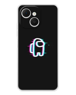 Чехол для TECNO Spark 40C с картинкой «Among Us неон»