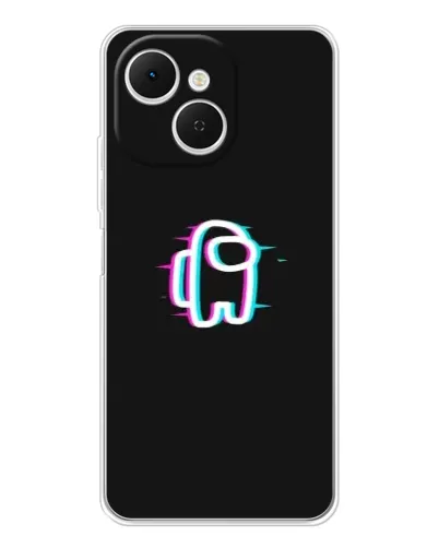 Чехол для TECNO Spark 40C с картинкой «Among Us неон»
