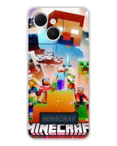 Чехол для TECNO Spark 40C с картинкой «Minecraft герои игры»