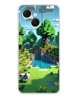 Чехол для TECNO Spark 40C с картинкой «Minecraft летний день»