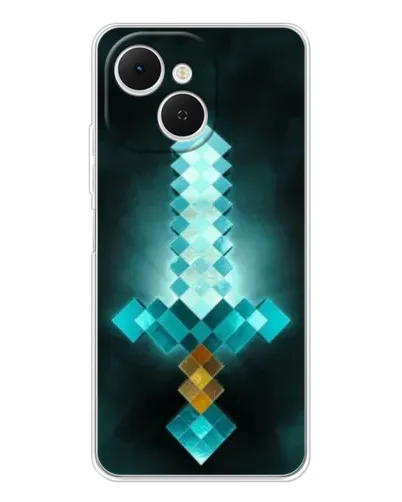 Чехол для TECNO Spark 40C с картинкой «Алмазный меч неон»