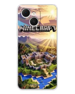 Чехол для TECNO Spark 40C с картинкой «Minecraft панорама»