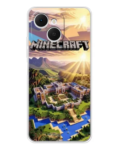 Чехол для TECNO Spark 40C с картинкой «Minecraft панорама»