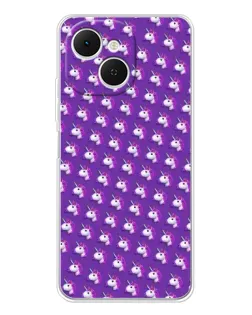 Чехол для TECNO Spark 40C с картинкой «Единороги на фиолетовом»