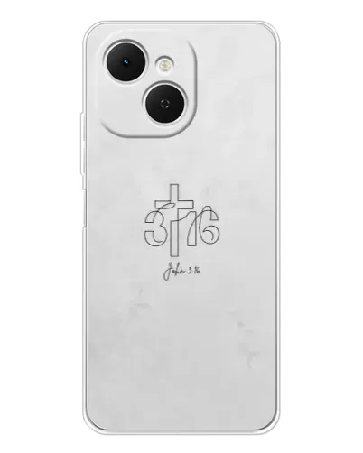 Чехол для TECNO Spark 40C с картинкой «Иоанна 3:16 Крест» Чехол для TECNO Spark 40C с картинкой «Иоанна 3:16 Крест»