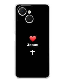 Чохол для TECNO Spark 40C з картинкою «Серце - Jesus»