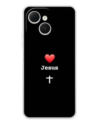 Чехол для TECNO Spark 40C с картинкой «Сердце - Jesus» Чехол для TECNO Spark 40C с картинкой «Сердце - Jesus»