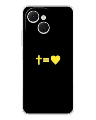 Чехол для TECNO Spark 40C с картинкой «Сердце и Крест» Чехол для TECNO Spark 40C с картинкой «Сердце и Крест»