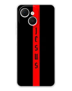 Чехол для TECNO Spark 40C с картинкой «Красная линия веры»