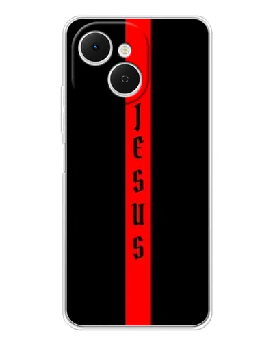 Чехол для TECNO Spark 40C с картинкой «Красная линия веры» Чехол для TECNO Spark 40C с картинкой «Красная линия веры»