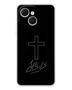 Чохол для TECNO Spark 40C з картинкою «Графічний хрест Jesus»
