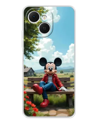 Чохол для TECNO Spark 40C з картинкою «Міккі на лавці»
