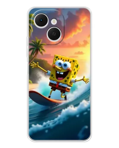 Чехол для TECNO Spark 40C с картинкой «Губка Боб серфингист» Чехол для TECNO Spark 40C с картинкой «Губка Боб серфингист»
