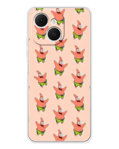 Чехол для TECNO Spark 40C с картинкой «Патрик Стар паттерн» Чехол для TECNO Spark 40C с картинкой «Патрик Стар паттерн»