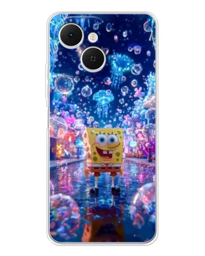 Чехол для TECNO Spark 40C с картинкой «Неоновый океан» Чехол для TECNO Spark 40C с картинкой «Неоновый океан»