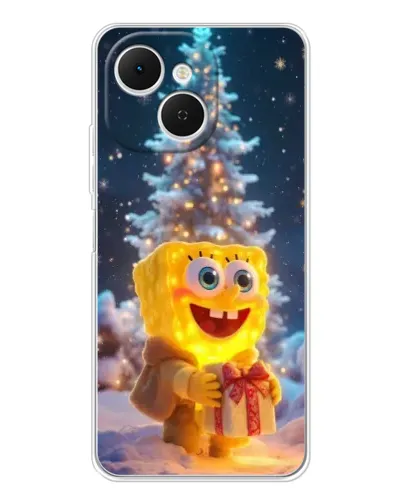 Чехол для TECNO Spark 40C с картинкой «Рождественский Спанч Боб» Чехол для TECNO Spark 40C с картинкой «Рождественский Спанч Боб»