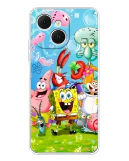 Чохол для TECNO Spark 40C з картинкою «Губка Боб та друзі»
