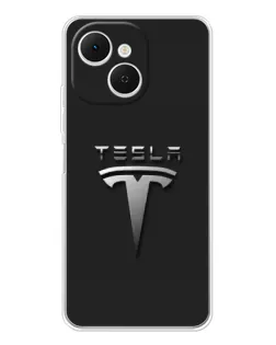 Чохол для TECNO Spark 40C з картинкою «Сталевий логотип Tesla»