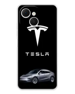 Чохол для TECNO Spark 40C з картинкою «Tesla Model Y»
