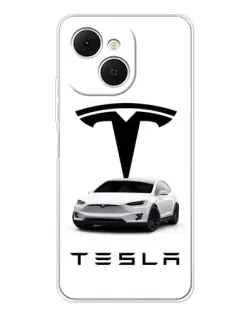 Чохол для TECNO Spark 40C з картинкою «Tesla White Style»