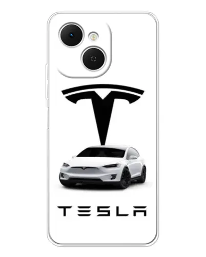Чохол для TECNO Spark 40C з картинкою «Tesla White Style»