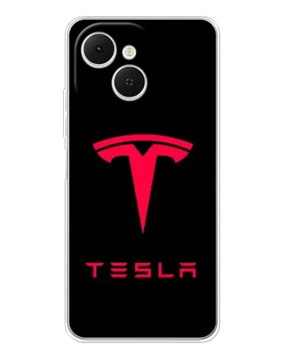 Чохол для TECNO Spark 40C з картинкою «Tesla Red Logo»