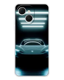 Чохол для TECNO Spark 40C з картинкою «Tesla в неоні»