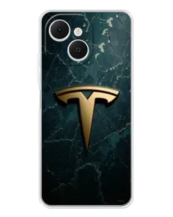 Чохол для TECNO Spark 40C з картинкою «Мармурова Tesla Gold»