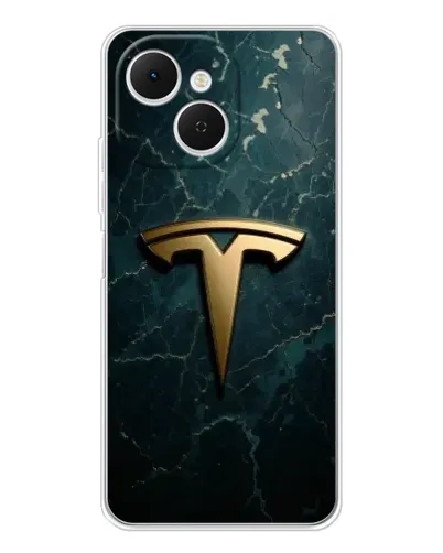Чохол для TECNO Spark 40C з картинкою «Мармурова Tesla Gold»
