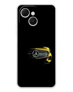 Чехол для TECNO Spark 40C с картинкой «Mercedes — ретро стиль»