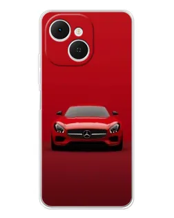 Чехол для TECNO Spark 40C с картинкой «Красный Mercedes AMG»