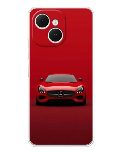 Чехол для TECNO Spark 40C с картинкой «Красный Mercedes AMG»