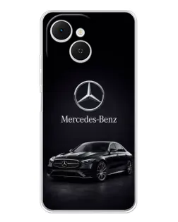 Чехол для TECNO Spark 40C с картинкой «Mercedes — решетка радиатора»
