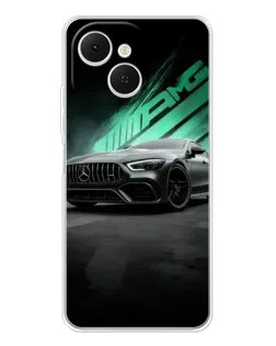 Чехол для TECNO Spark 40C с картинкой «Темный Mercedes AMG»