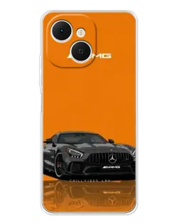 Чехол для TECNO Spark 40C с картинкой «Оранжевый Mercedes AMG»