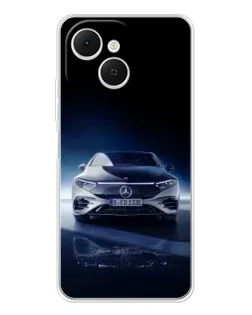 Чехол для TECNO Spark 40C с картинкой «Ночной Mercedes EQ»