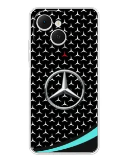 Чехол для TECNO Spark 40C с картинкой «Mercedes — бирюзовый акцент»