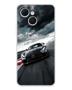 Чехол для TECNO Spark 40C с картинкой «Гоночный Mercedes AMG»