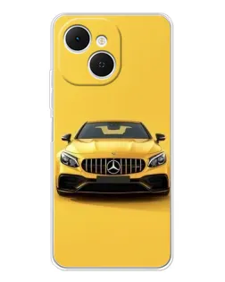 Чехол для TECNO Spark 40C с картинкой «Желтый Mercedes GT»