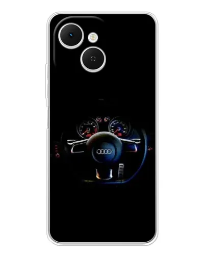 Чехол для TECNO Spark 40C с картинкой «Салон Audi — руль» Чехол для TECNO Spark 40C с картинкой «Салон Audi — руль»
