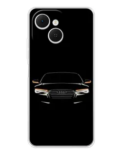 Чехол для TECNO Spark 40C с картинкой «Audi — ночной контур»