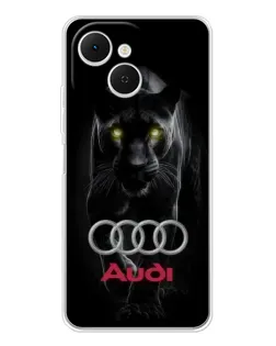 Чехол для TECNO Spark 40C с картинкой «Пантера и Audi»